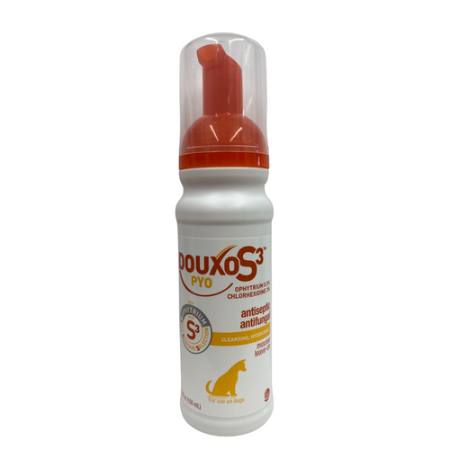 DOUXO S3 Pyo Mousse for Pets - Veterinary-Grade Antimicrobial Skin Care | Soothing Foam for Dogs and Cats