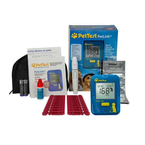 NEW! PetTest PetLink+ Blood Glucose Meter Starter Kit