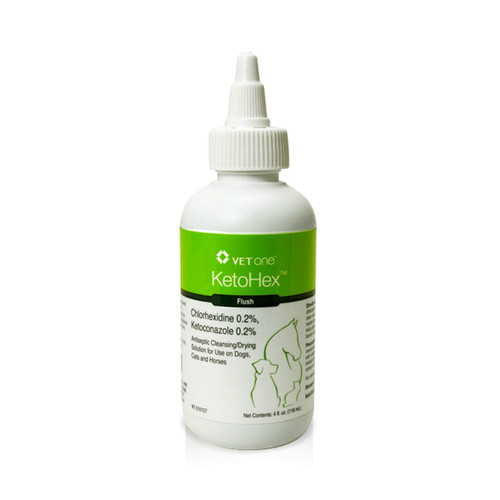 KetoHex Flush Antiseptic for Dogs, Cats & Horses 4oz. – Antibacterial & Antifungal Skin Care