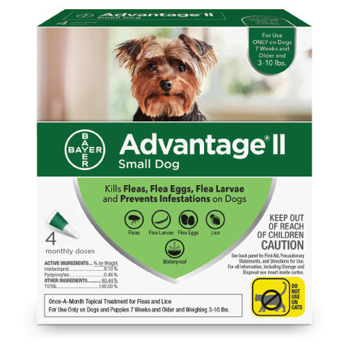 Advantage II for Dogs 3-10 lb. 4ds