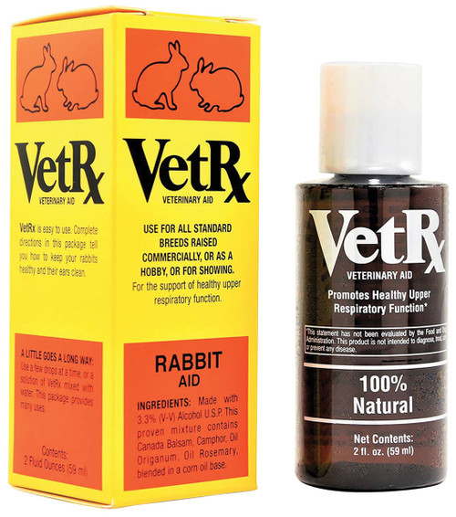 VetRx Rabbit Aid - Respiratory Function Support for Rabbits - 2 oz.