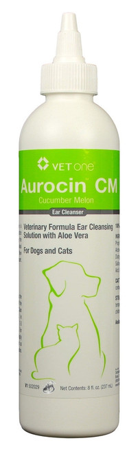 Aurocin CM Ear Cleansing Solution for Dogs & Cats - 8 fl. oz.