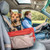 Heather Dog Booster Seat by Kurgo Red - Lifestyle