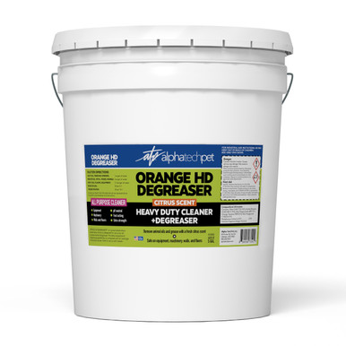 Alpha Tech Pet Orange HD Degreaser 5 Gallon – Citrus Kennel Cleaner