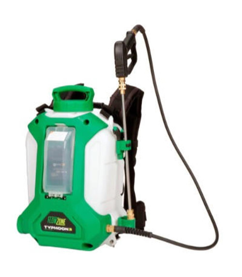 A FlowZone Typhoon 3 electric backpack sprayer
