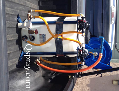 Small Pest Control Rig 25 Gallon Pest Control Spray Rig Saves Precious Bed Space - QSpray.com