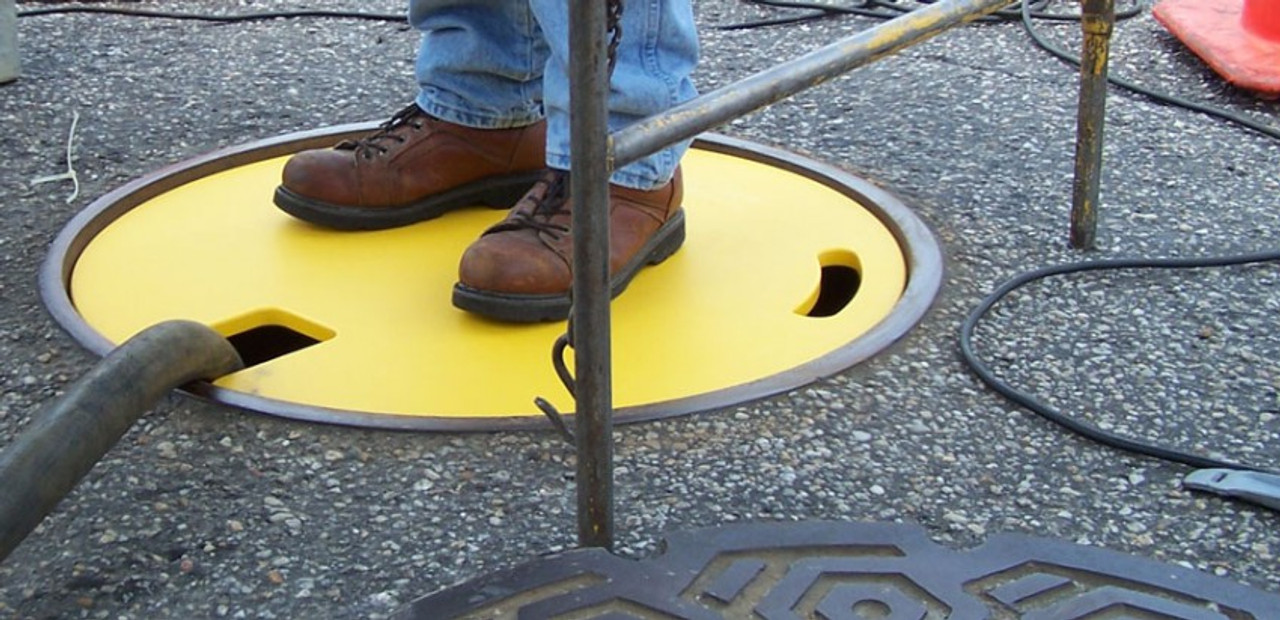 24 Yellow Safe-T Lid Temporary Manhole Cover