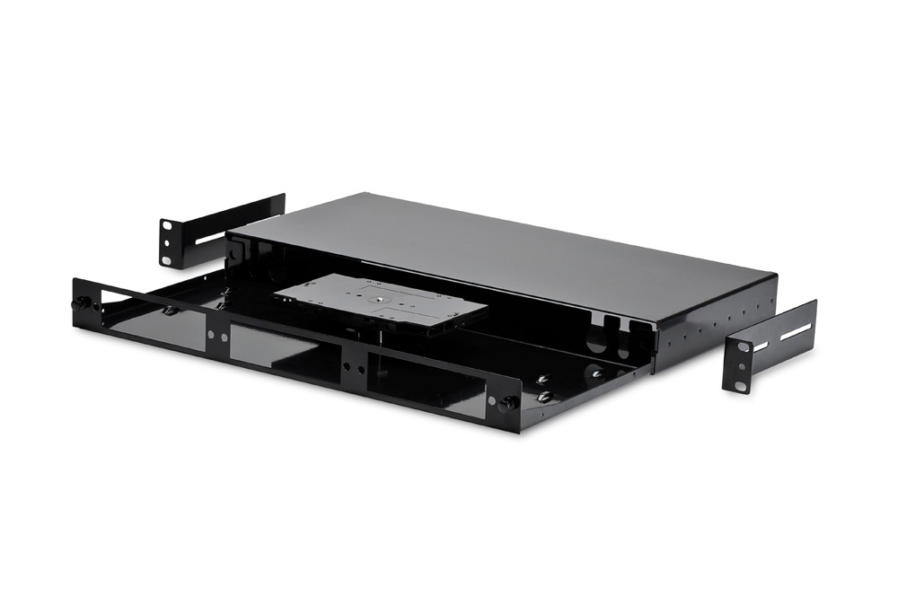 1RU COMPACT RACK MOUNT CHASSIS 3 PLATE BLACK EMPTY - Netceed
