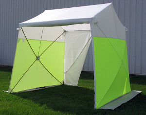 6' X 6' Van Tent Eave Height 78" Slit Door And Rollup Door With Zippers