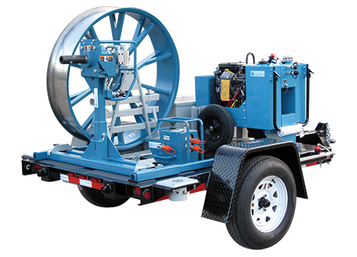 Open Style Fiber Optic Cable Pulling Trailer