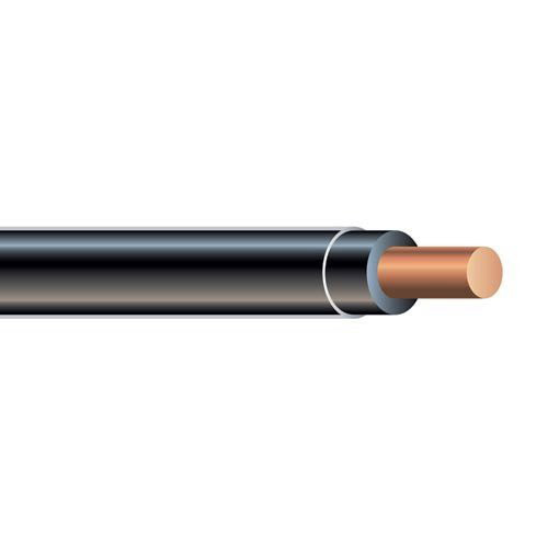 #14 Gauge Solid Copper Black THHN Wire, 2500' Spool #14 Gauge Solid Copper Black THHN Wire, 2500' Spool