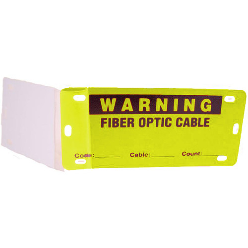 Generic Black On Yellow Self-laminating Fiber Optic Cable Marker