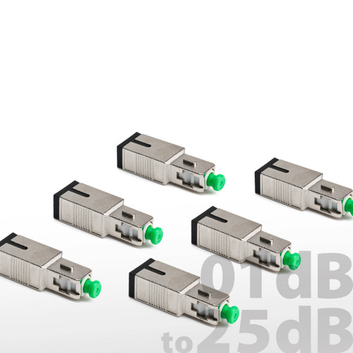 OPTICAL PAD ATTENUATOR, MALE-FEM,SM,SC/APC,1310/1550nm, 01dB