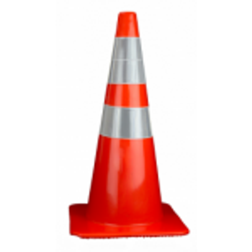 28"  7lb. Traffic Cone With 6" & 4" Reflective Collars