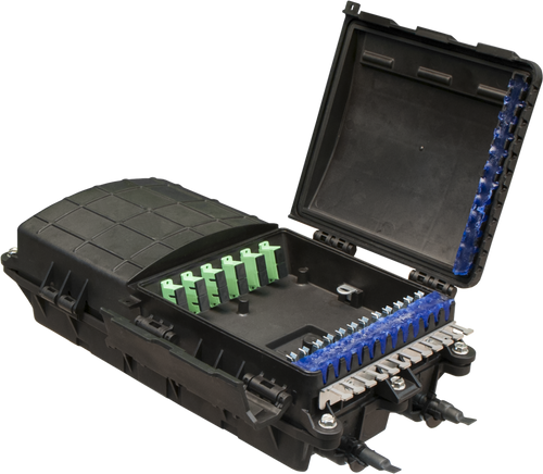 12 Port Singlemode SC-APC OPTIMA S Patch and Splice Closure with 900UM Pigtail and Tray