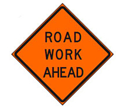 36" Reflective Work Area Ahead Sign