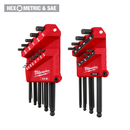 Milwaukee - 48-22-2187 - 22-Key Ball End L-Key Set - SAE/Metric