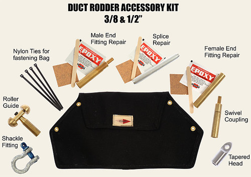 3/8IN Toneable Duct Rodder Accesory Kit