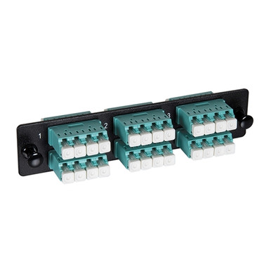 Vericom LGX LC-UPC Multimode Quad Fiber Adapter Panel 6 Quad Adapters ...