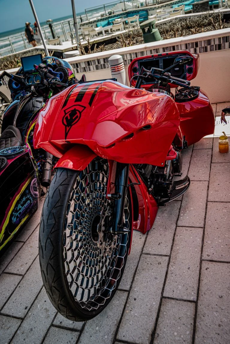Custom bagger motorcycle at Bagger Nationals
