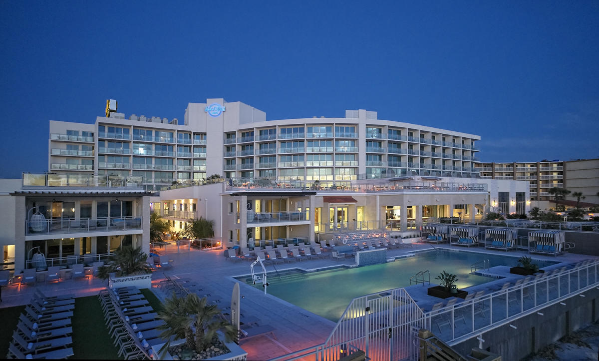 Hard Rock Hotel Daytona Beach oceanfront hotel and pool