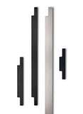Ensemble Poignée profil Linear  VIEFE en aluminium finition inox look  et Noir
