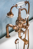 Mitigeur bain-douche à montage sur plage Kenny & Mason Collection Traditionnelle en finition or veilli