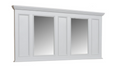 Miroir simple Holton Kenny & Mason avec un large cadre en chêne massif et des rangements intégrés