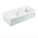 Évier Galway double Kenny & Mason en porcelaine anglaise Fireclay.