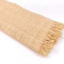 Tapis de raphia naturel tissé à la main en rouleau, vue d'ensemble
