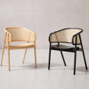 Chaises avec dossier en rotin naturel fraîchement cannissé, projet DIY
