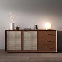 Armoire en rotin naturel fraîchement cannissé, projet DIY