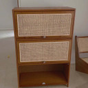 Chaise avec Gros plan du tissage en rotin naturel pour cannage de chaise, texture détaillée