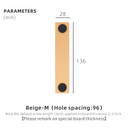 Poignée de meuble en laiton et cuir véritable ADM DESIGN L1045B, style nordique