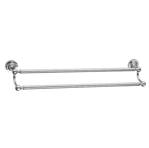 Porte-serviettes double Kenny & Mason avec une base en métal et un détail en porcelaine Porte-serviettes double Kenny & Mason avec une base en métal et un détail en porcelaine