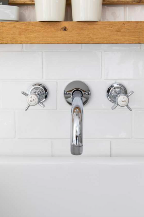 Mitigeur mural 3 trous Kenny & Mason Collection Traditionnelle en finition Chrome