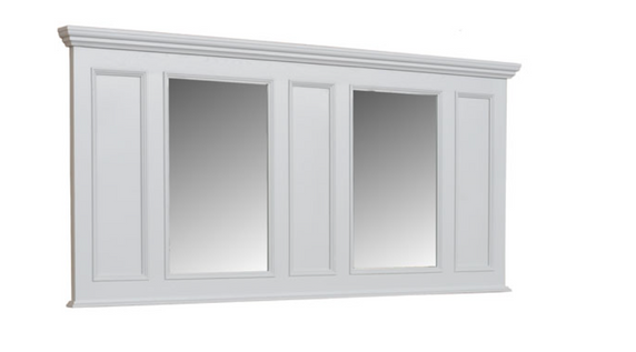 Miroir simple Holton Kenny & Mason avec un large cadre en chêne massif et des rangements intégrés