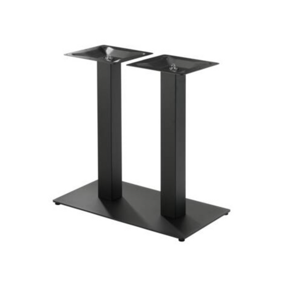 Piètement de table carré à deux colonnes noir