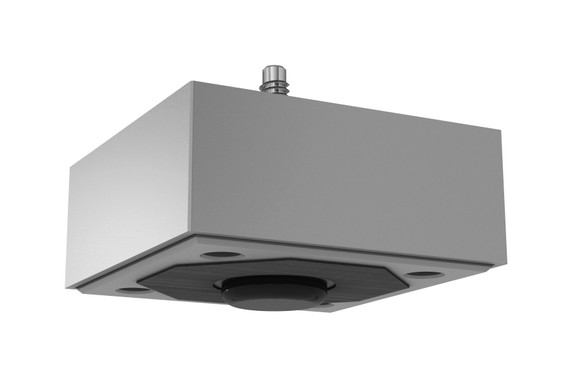 Gros plan des pieds de meuble carrés réglables en ABS Mital Design Art. PI03