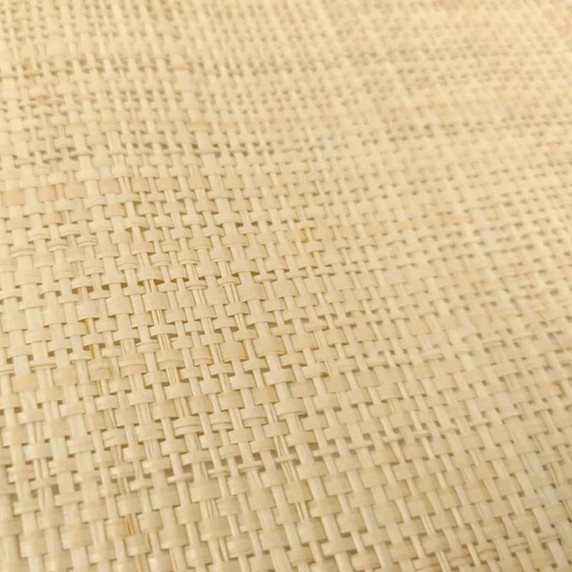 Tapis de raphia naturel tissé à la main en rouleau, vue d'ensemble