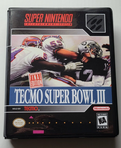 Tecmo Super Bowl III CASE Super Nintendo SNES Box BEST Quality Available