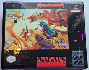 Wanderer's From Y's III CASE ONLY Super Nintendo SNES Rigid Clamshell Box 4+SAVE
