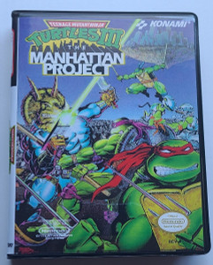 Teenage Mutant Ninja Turtles III The The Manhattan Project CASE Nintendo NES Box
