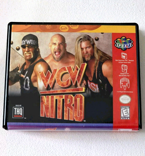 Front view of a Cart Armor® WCW Nitro Nintendo 64 N64 Premium 64-bit Clamshell Case