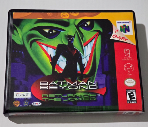 Front view of a Cart Armor® Batman Beyond Return of the Joker Nintendo 64 N64 Premium 64-bit Clamshell Case