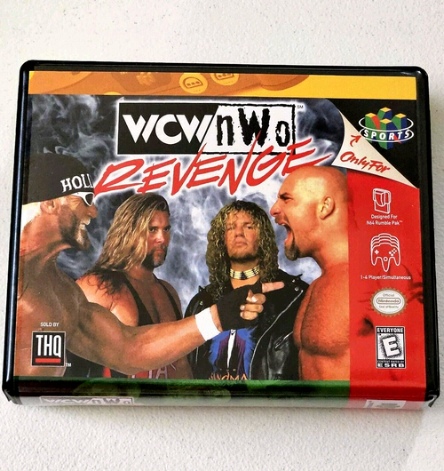 Front view of a Cart Armor® WCW vs. NWO Revenge Nintendo 64 N64 Premium 64-bit Clamshell Case