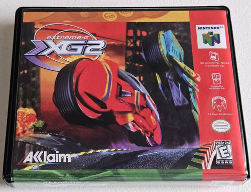 Front view of a Cart Armor® Extreme-G 2 Nintendo 64 N64 Premium 64-bit Clamshell Case