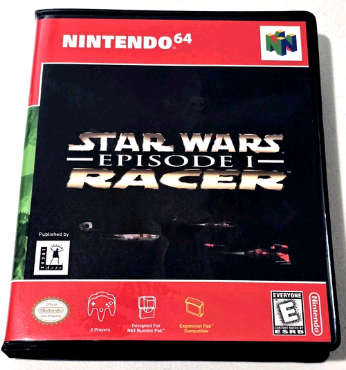 Front view of a Cart Armor® Star Wars Episode I Racer Nintendo 64 N64 Premium 64-bit Clamshell Case