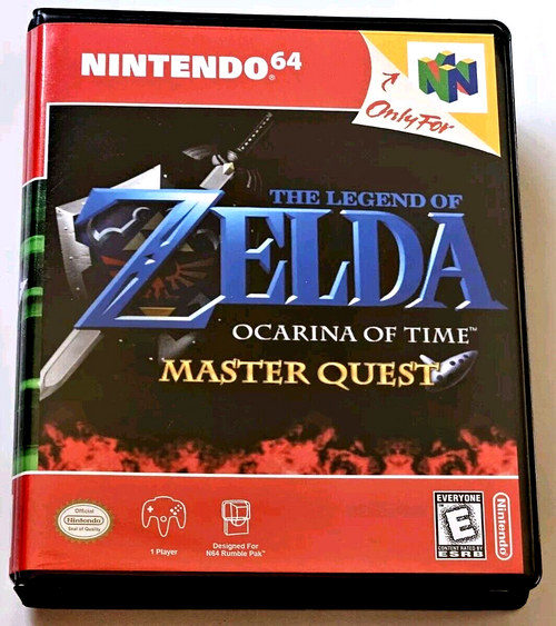 Front view of a Cart Armor® The Legend of Zelda Ocarina Time Master Quest Nintendo 64 N64 Premium 64-bit Clamshell Case