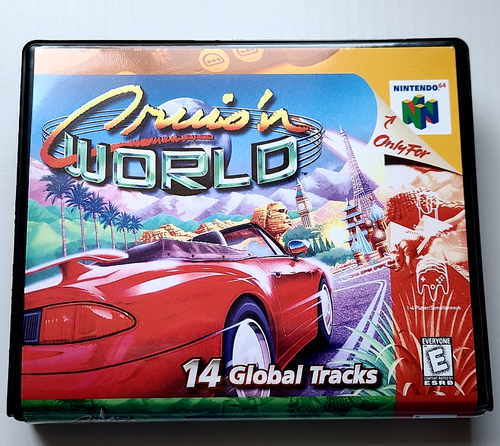 Front view of a Cart Armor® Cruis'n World Nintendo 64 N64 Premium 64-bit Clamshell Case